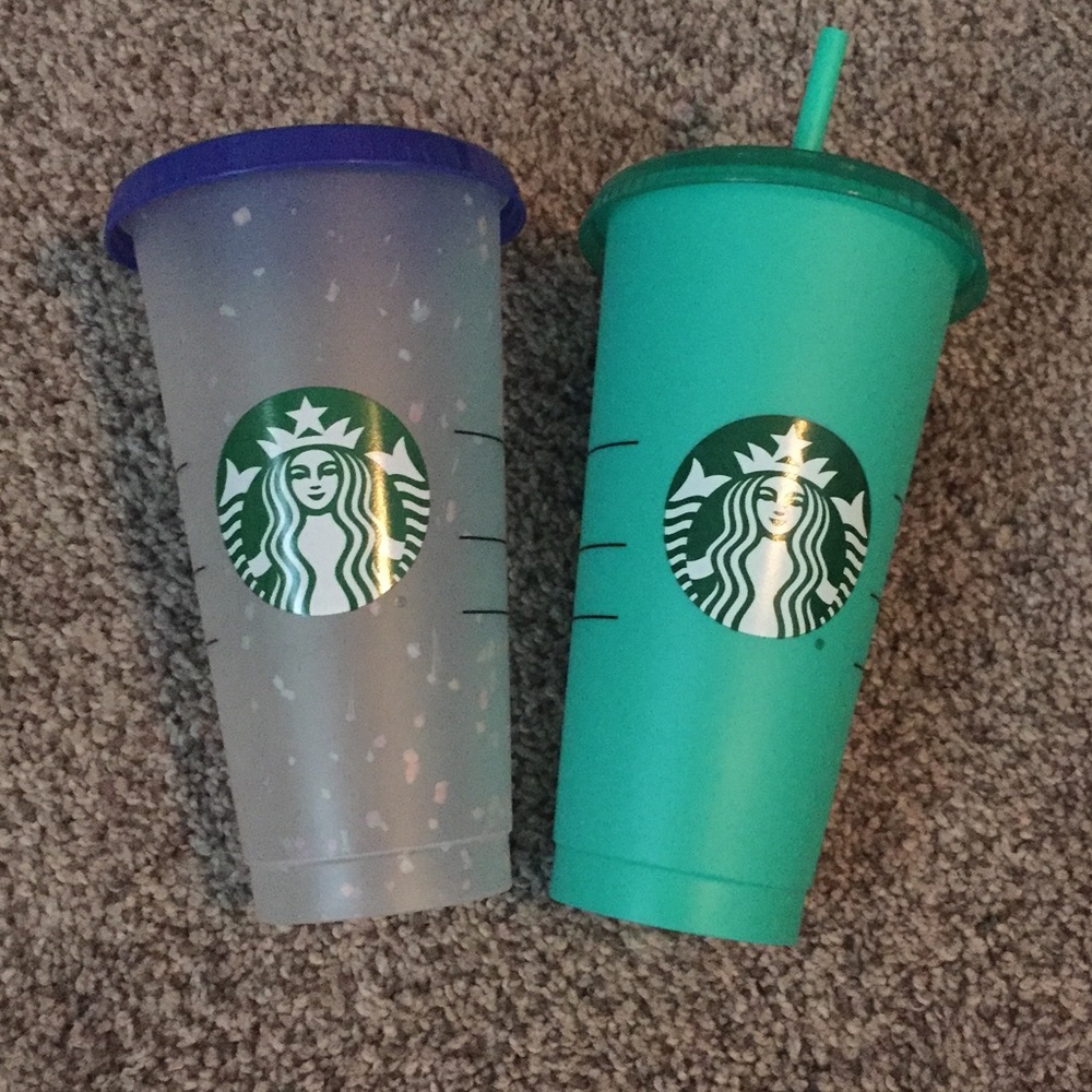 NWOT Starbucks Color Changing Reusable Cups